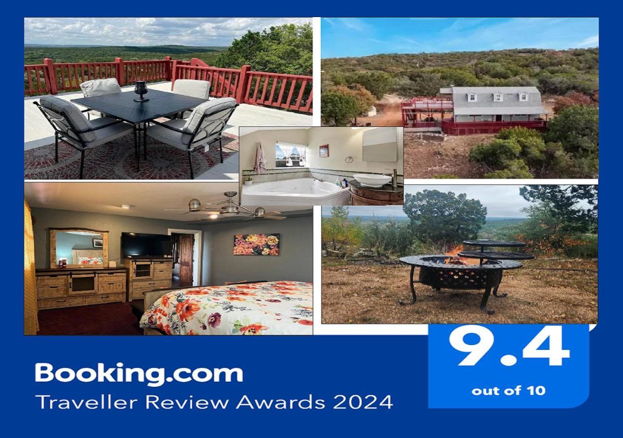 Entire 2Br 2Ba Hilltop View Home Sleeps 7 Pets 4 Acres Jacuzzi Central Ac Kingbeds Free Wifi-Parking Kitchen Washerdryer Starry Terrace Two Sunset Dining Patios Grill Stovetop Oven Fridge Onsitewoodedhiking Wildlife Coveredpatio4Pets & Birds Singing! Marble Falls Dış mekan fotoğraf